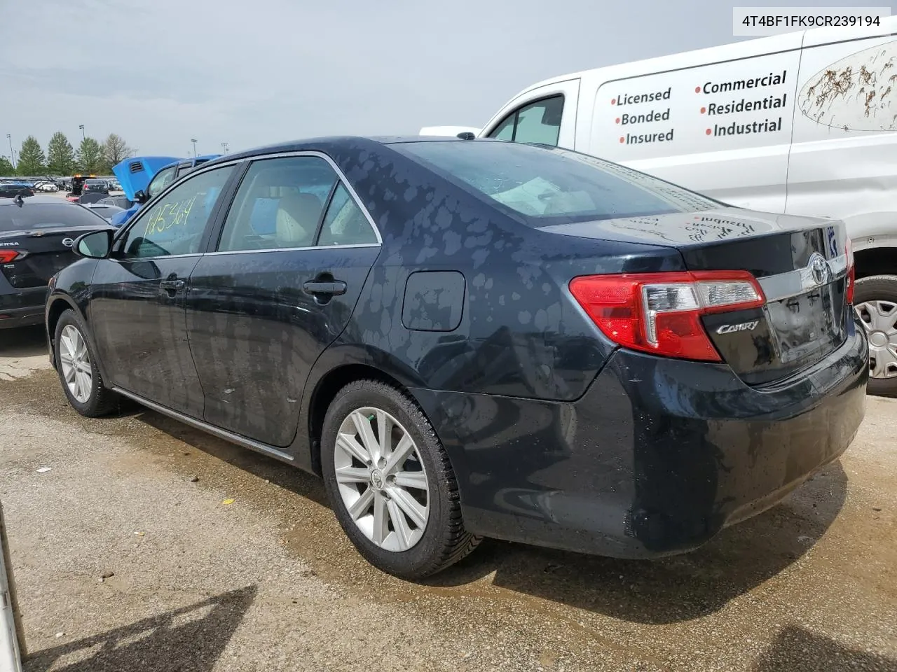 2012 Toyota Camry Base VIN: 4T4BF1FK9CR239194 Lot: 51928634