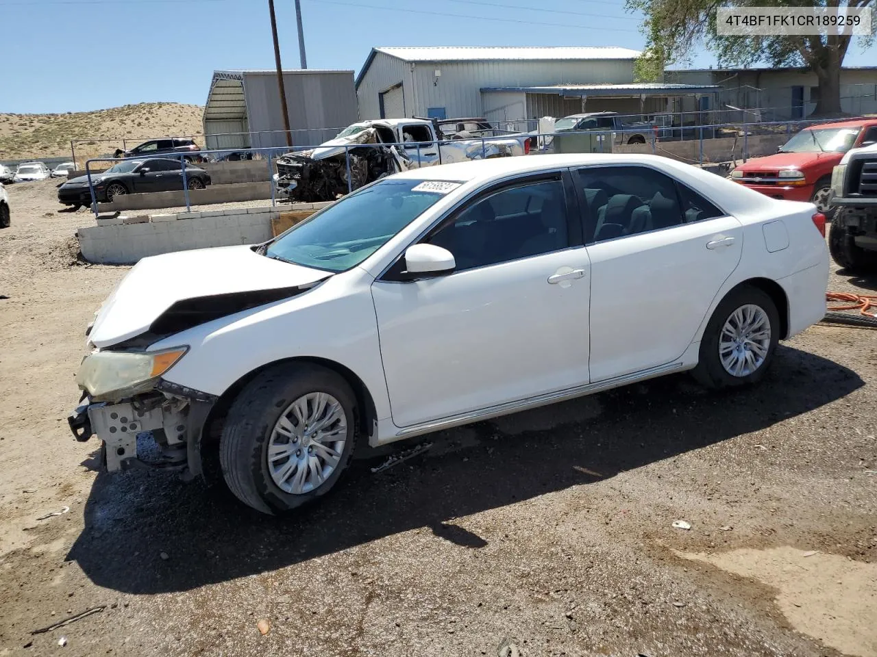 4T4BF1FK1CR189259 2012 Toyota Camry Base