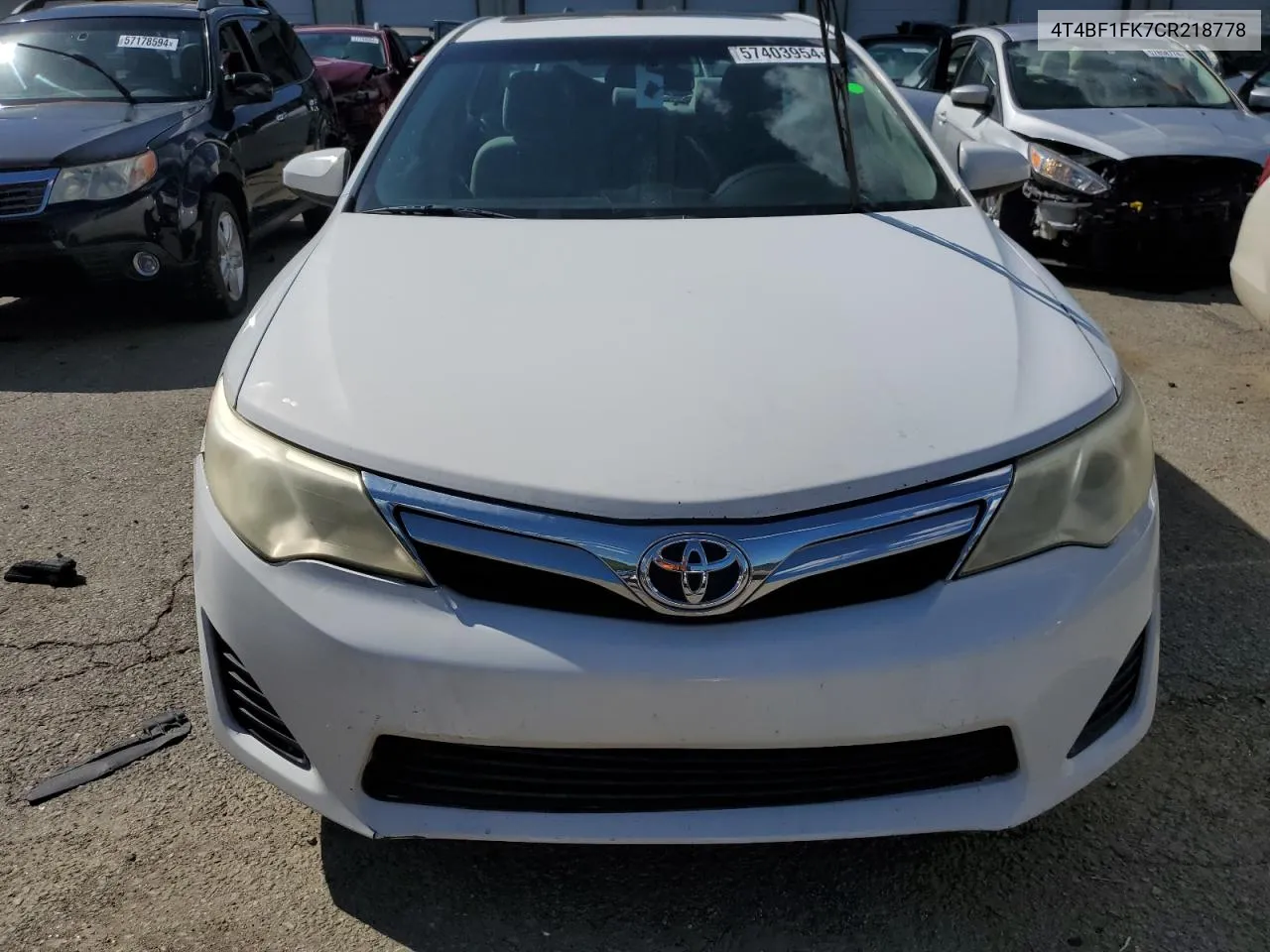 2012 Toyota Camry Base VIN: 4T4BF1FK7CR218778 Lot: 57403954