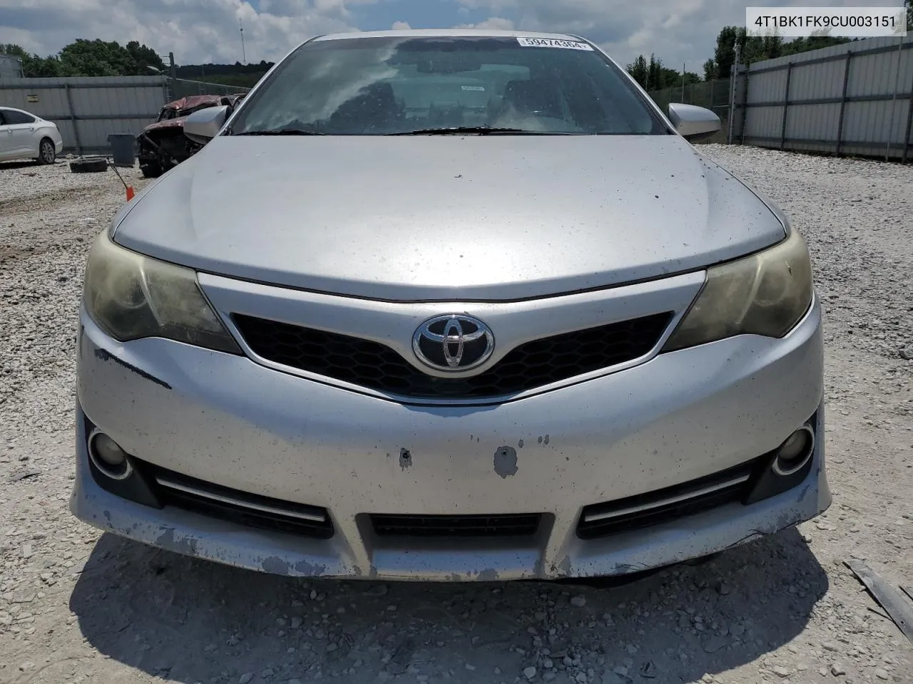 4T1BK1FK9CU003151 2012 Toyota Camry Se