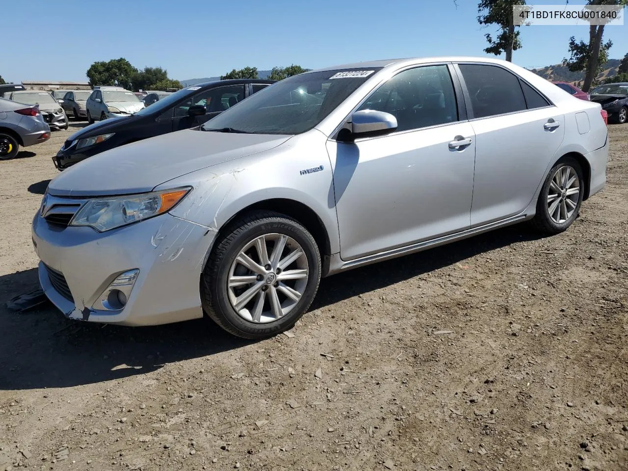 4T1BD1FK8CU001840 2012 Toyota Camry Hybrid