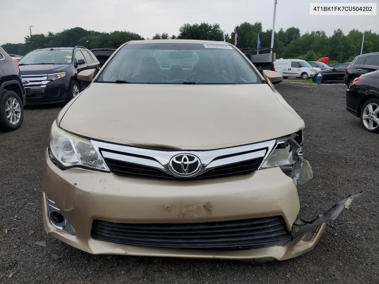 2012 Toyota Camry Se VIN: 4T1BK1FK7CU504202 Lot: 61905404