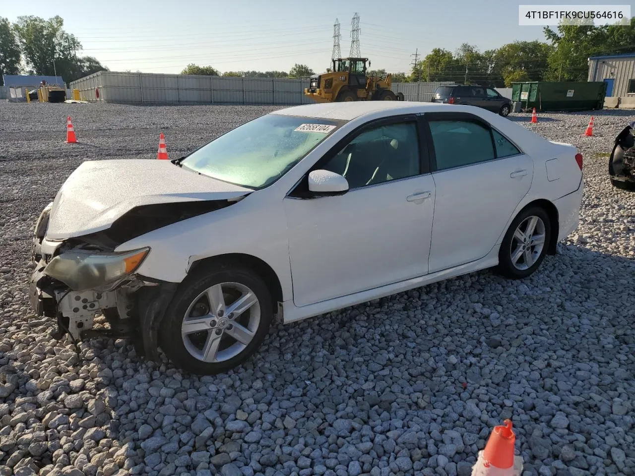 2012 Toyota Camry Base VIN: 4T1BF1FK9CU564616 Lot: 62658104