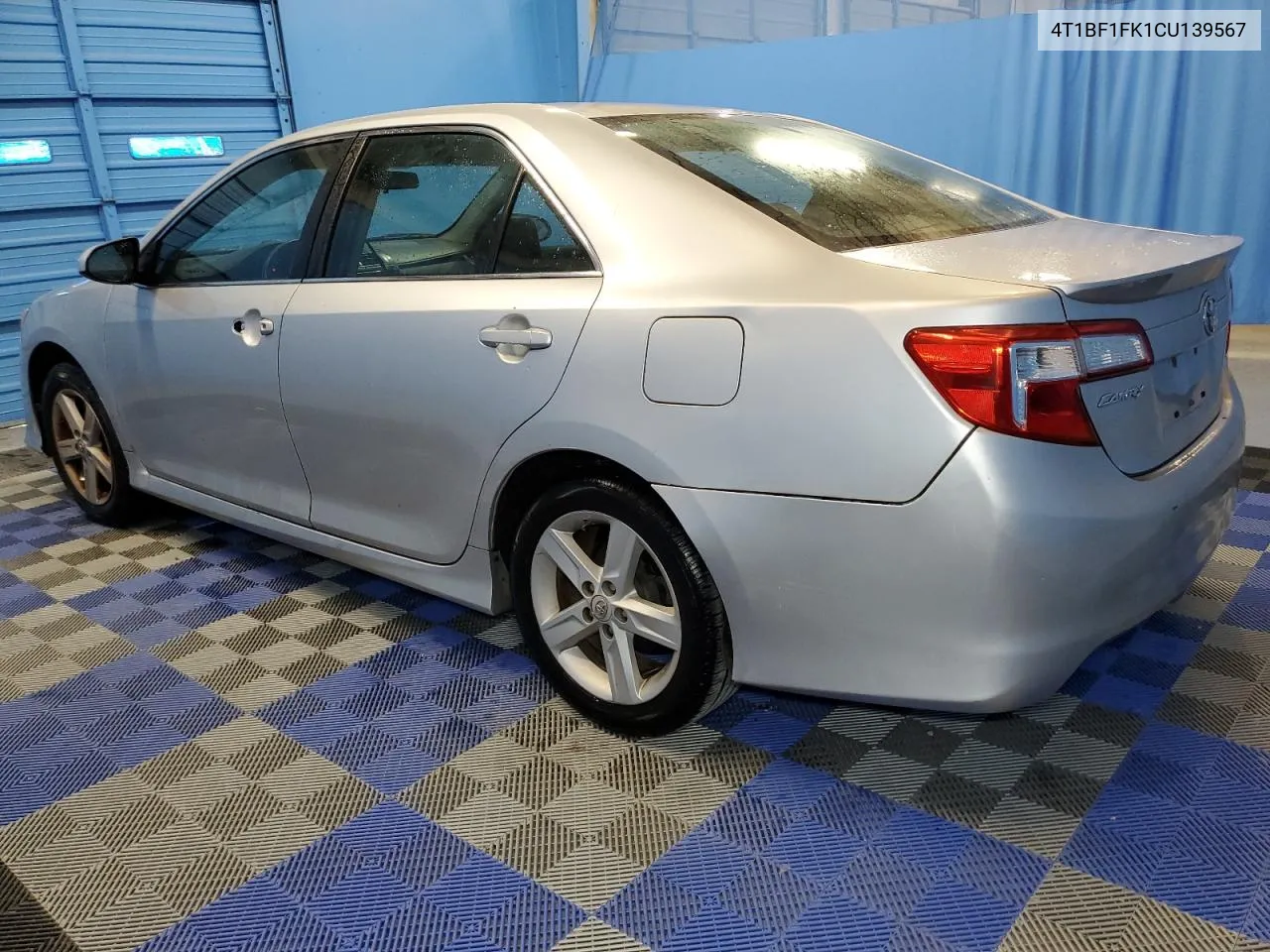 2012 Toyota Camry Base VIN: 4T1BF1FK1CU139567 Lot: 66797224