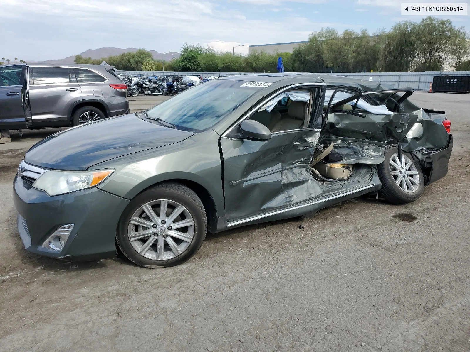 2012 Toyota Camry Base VIN: 4T4BF1FK1CR250514 Lot: 66890224