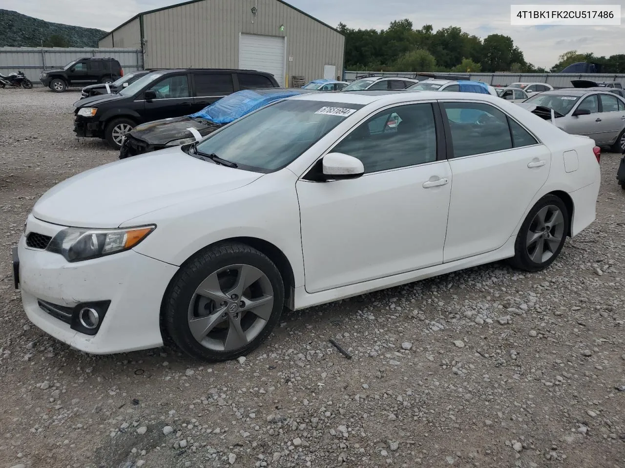 2012 Toyota Camry Se VIN: 4T1BK1FK2CU517486 Lot: 67651694