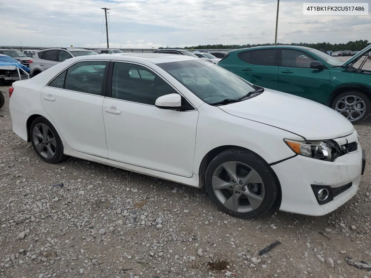 2012 Toyota Camry Se VIN: 4T1BK1FK2CU517486 Lot: 67651694