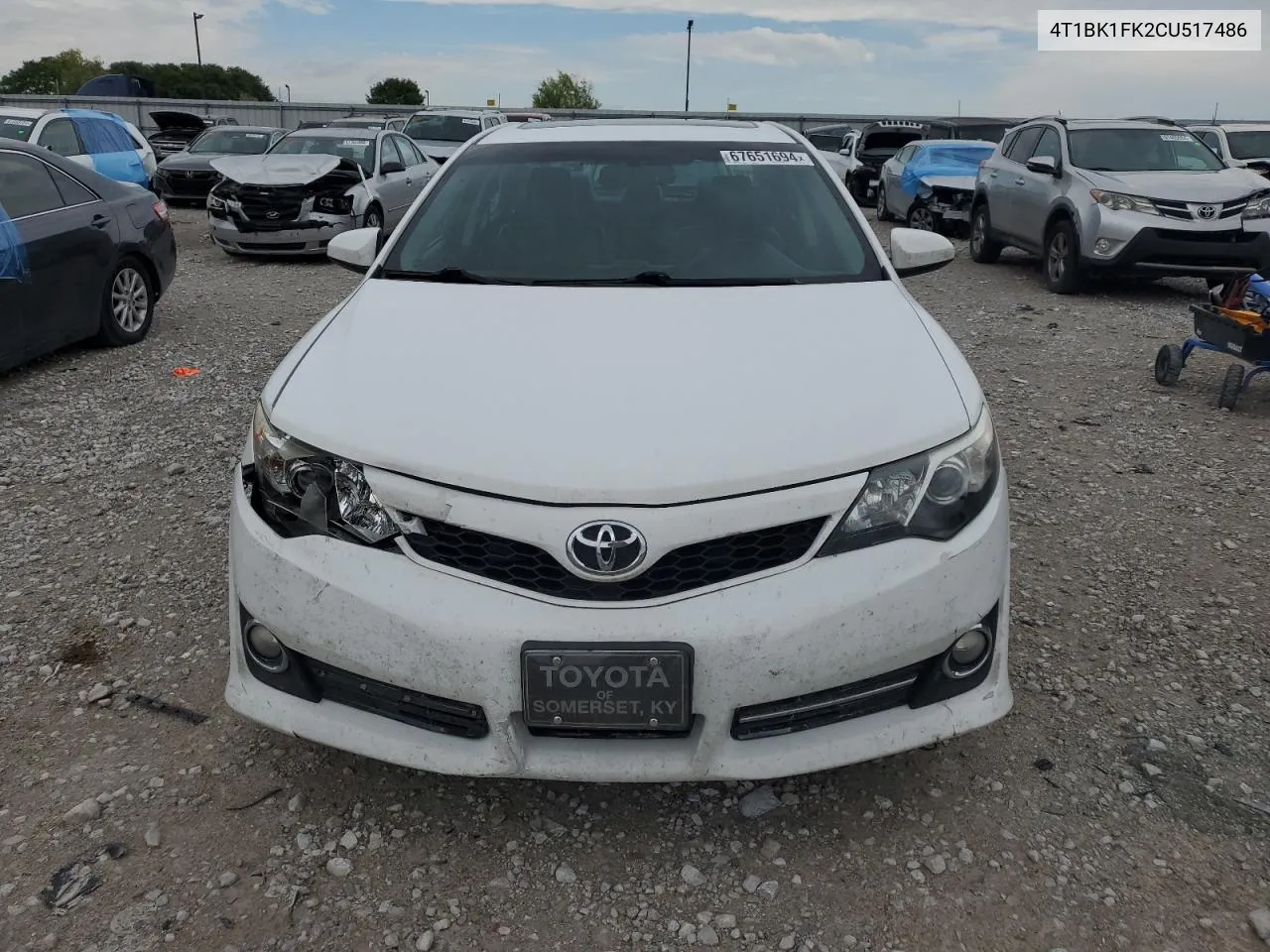 2012 Toyota Camry Se VIN: 4T1BK1FK2CU517486 Lot: 67651694