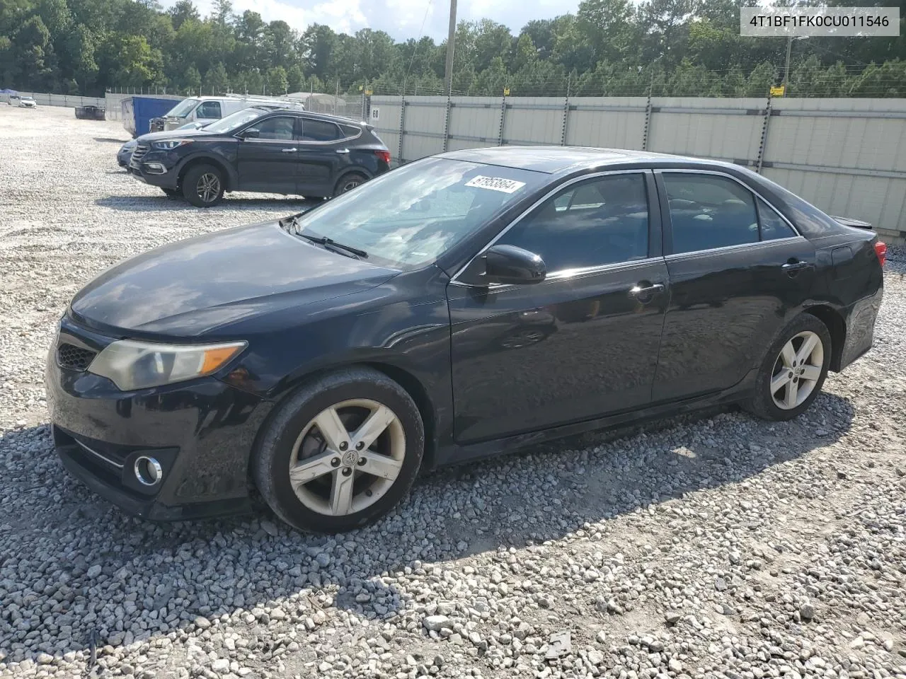 2012 Toyota Camry Base VIN: 4T1BF1FK0CU011546 Lot: 67953864