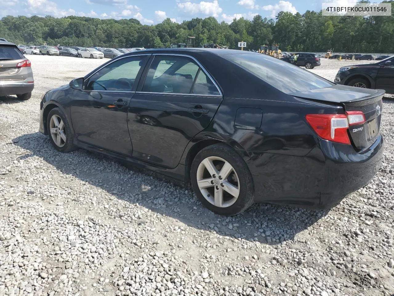 2012 Toyota Camry Base VIN: 4T1BF1FK0CU011546 Lot: 67953864