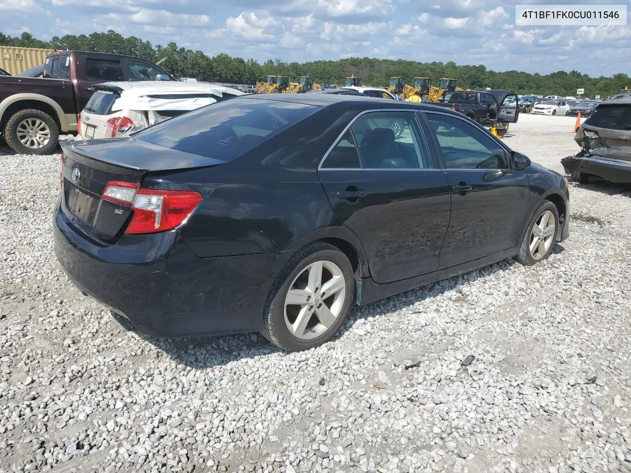 2012 Toyota Camry Base VIN: 4T1BF1FK0CU011546 Lot: 67953864