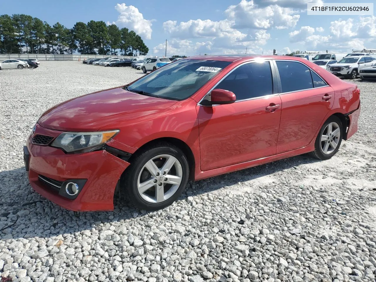 2012 Toyota Camry Base VIN: 4T1BF1FK2CU602946 Lot: 68078064