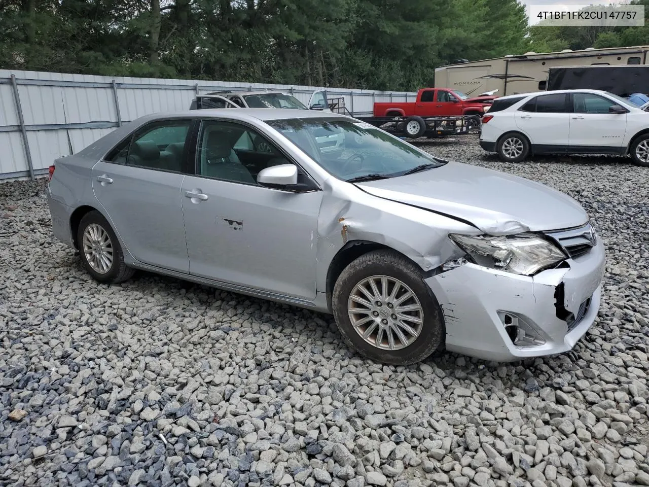 2012 Toyota Camry Base VIN: 4T1BF1FK2CU147757 Lot: 68078584