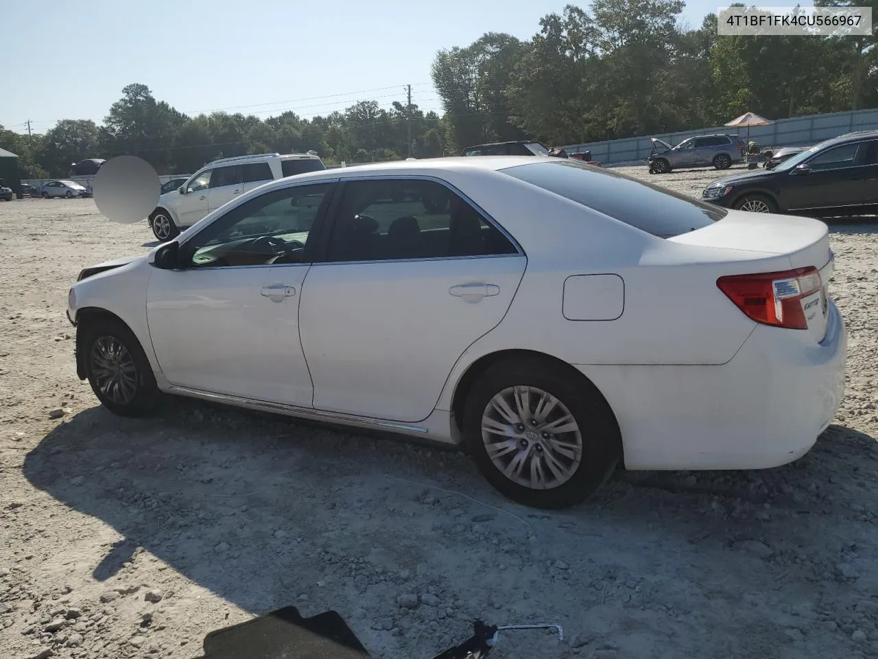 2012 Toyota Camry Base VIN: 4T1BF1FK4CU566967 Lot: 68919654