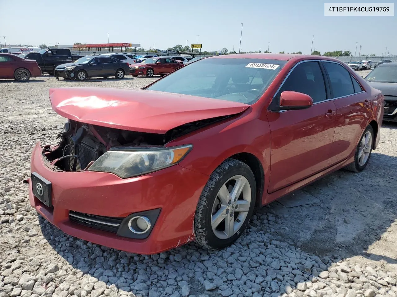 2012 Toyota Camry Base VIN: 4T1BF1FK4CU519759 Lot: 69125124