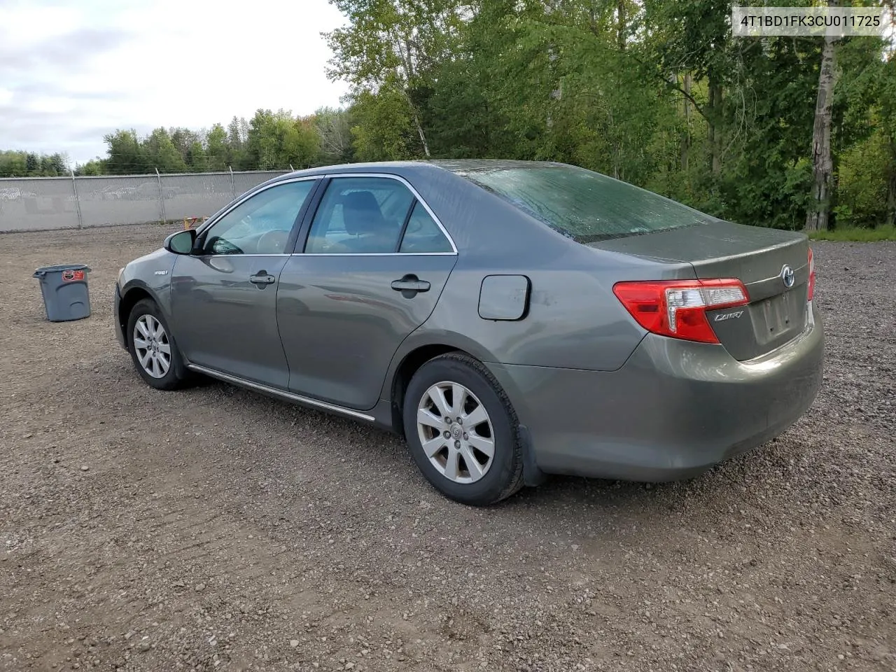 2012 Toyota Camry Hybrid VIN: 4T1BD1FK3CU011725 Lot: 69492014