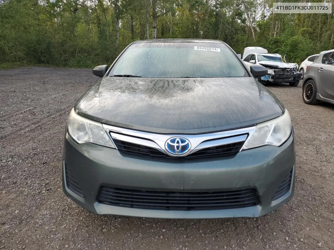 2012 Toyota Camry Hybrid VIN: 4T1BD1FK3CU011725 Lot: 69492014