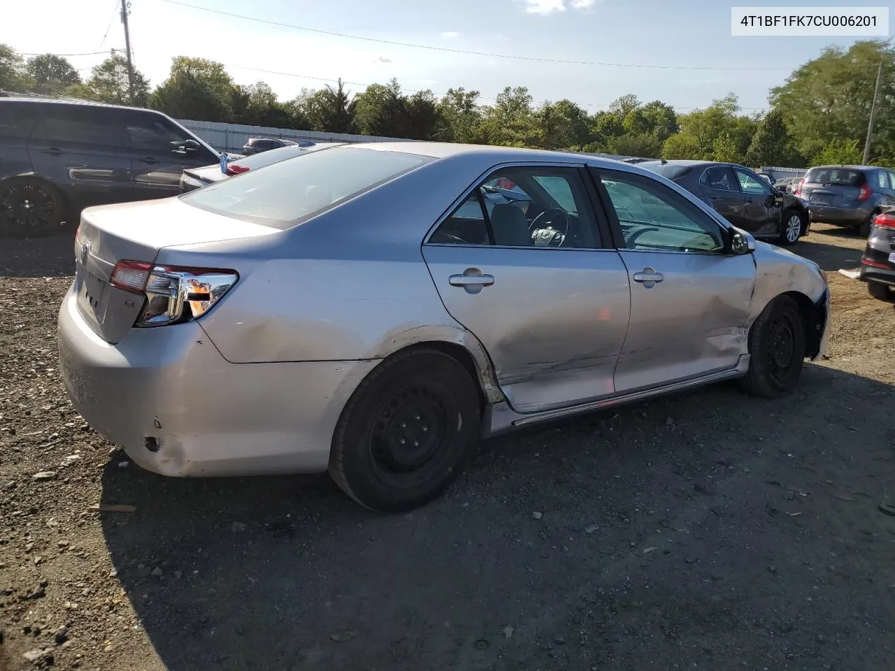 2012 Toyota Camry Base VIN: 4T1BF1FK7CU006201 Lot: 69950154