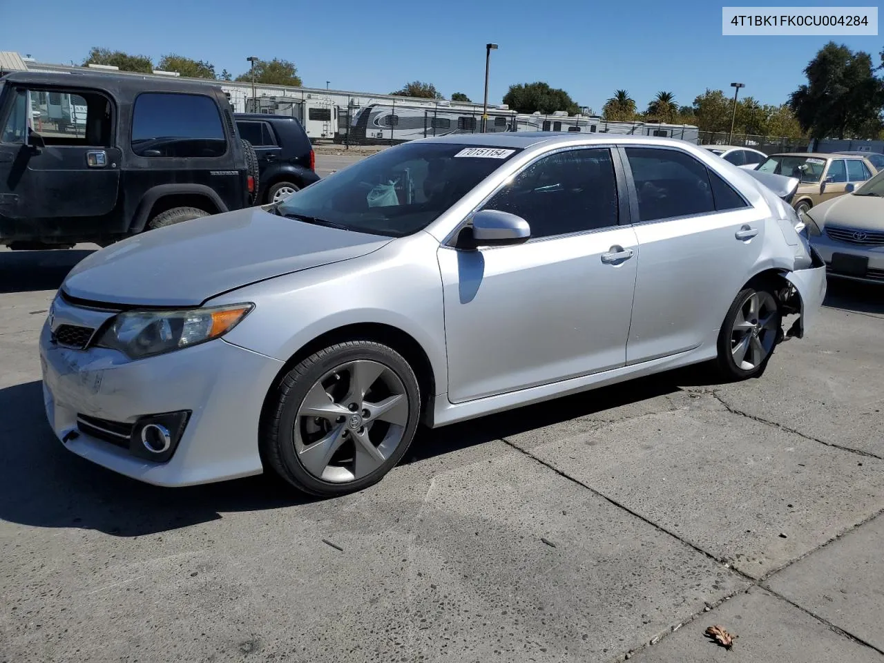 2012 Toyota Camry Se VIN: 4T1BK1FK0CU004284 Lot: 70151154