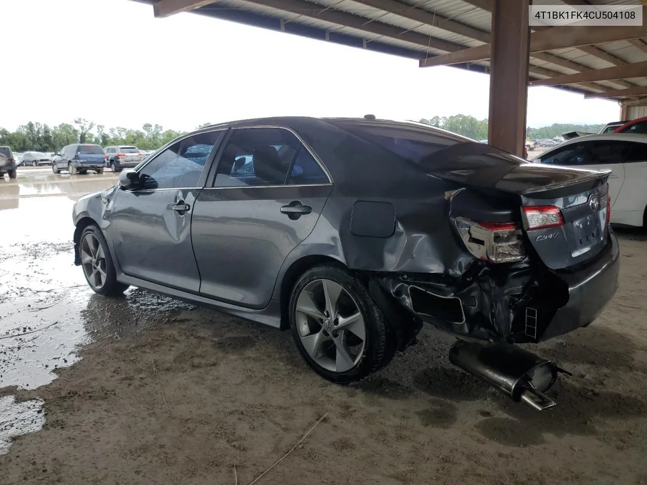 4T1BK1FK4CU504108 2012 Toyota Camry Se