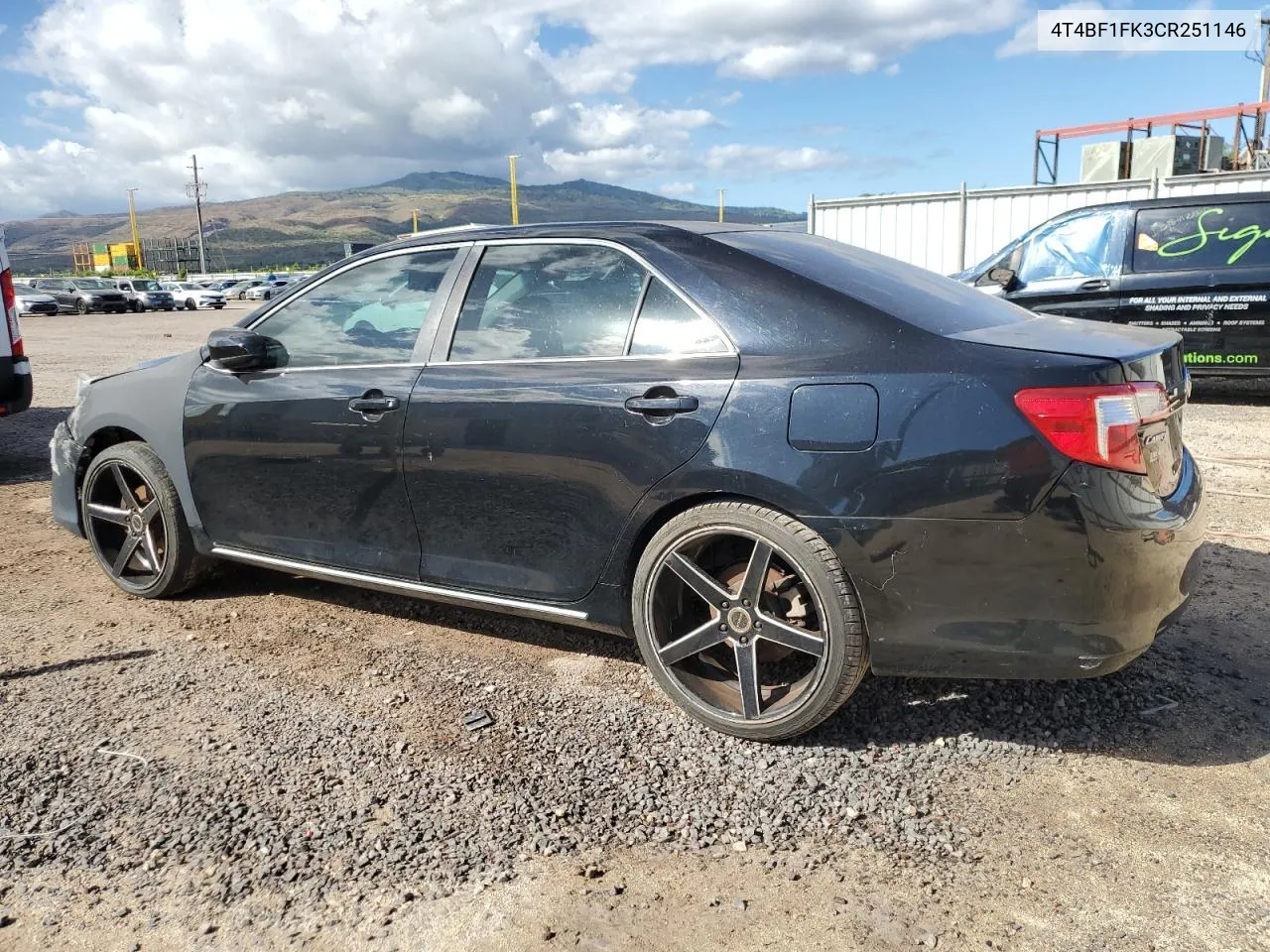 2012 Toyota Camry Base VIN: 4T4BF1FK3CR251146 Lot: 70489944