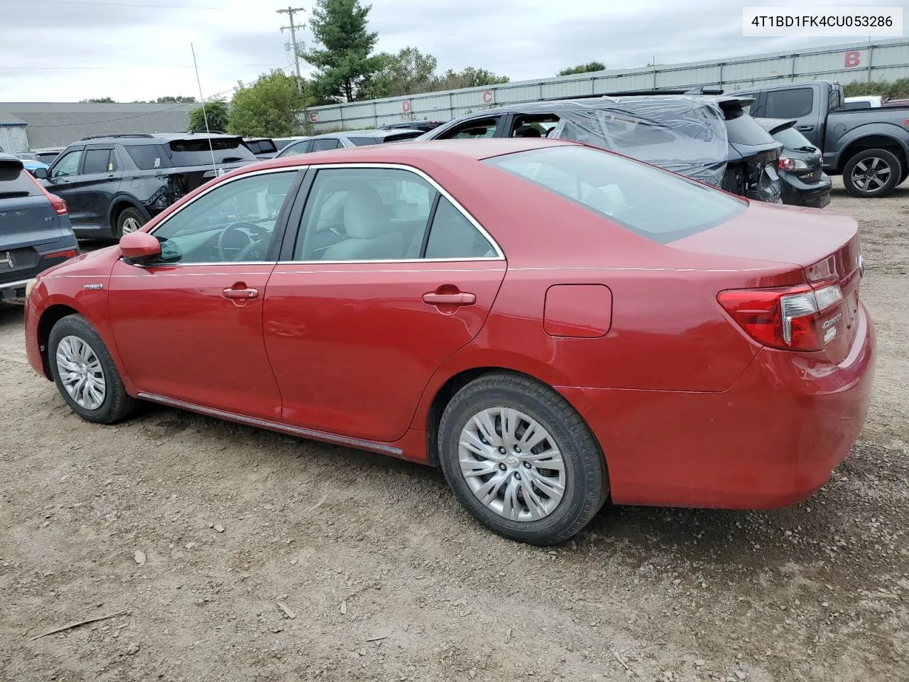 2012 Toyota Camry Hybrid VIN: 4T1BD1FK4CU053286 Lot: 70604054