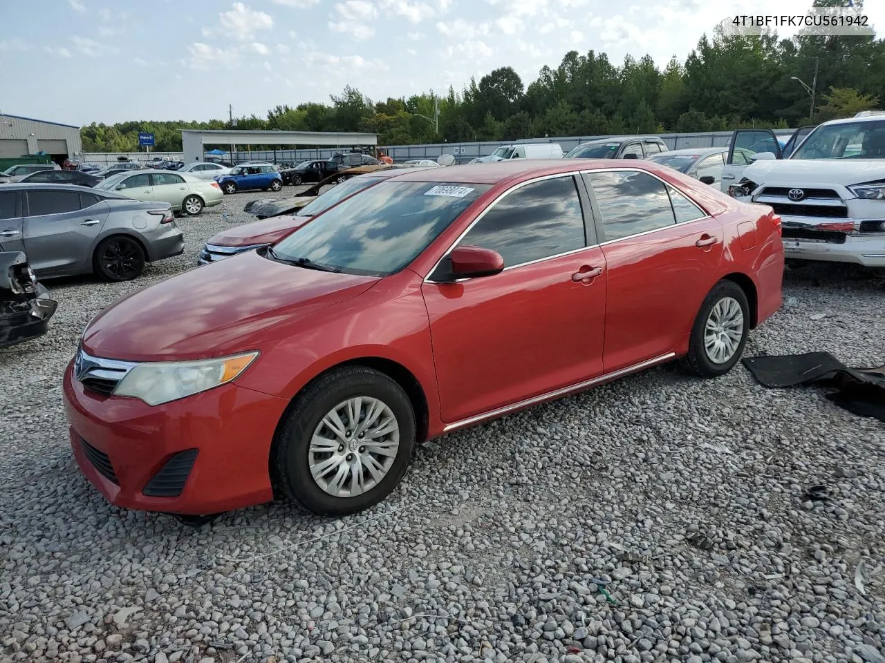 2012 Toyota Camry Base VIN: 4T1BF1FK7CU561942 Lot: 70698074