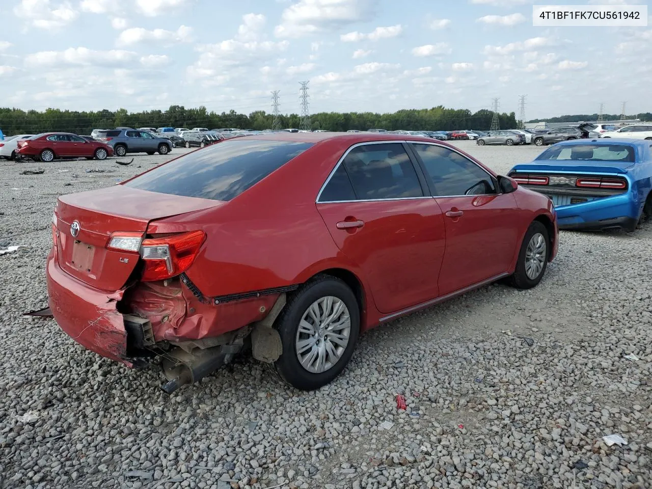 2012 Toyota Camry Base VIN: 4T1BF1FK7CU561942 Lot: 70698074