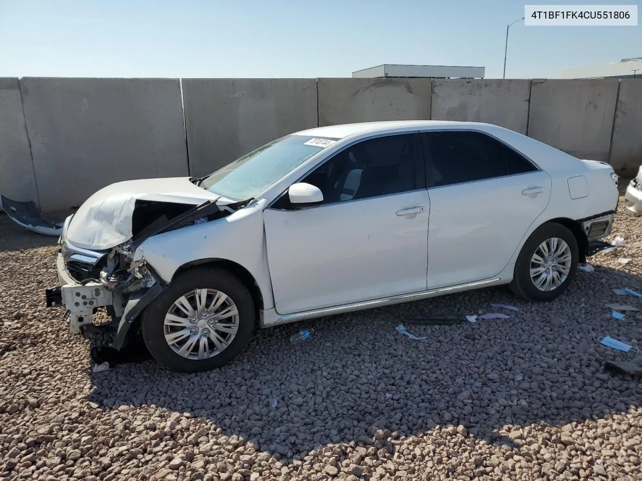 2012 Toyota Camry Base VIN: 4T1BF1FK4CU551806 Lot: 70748744