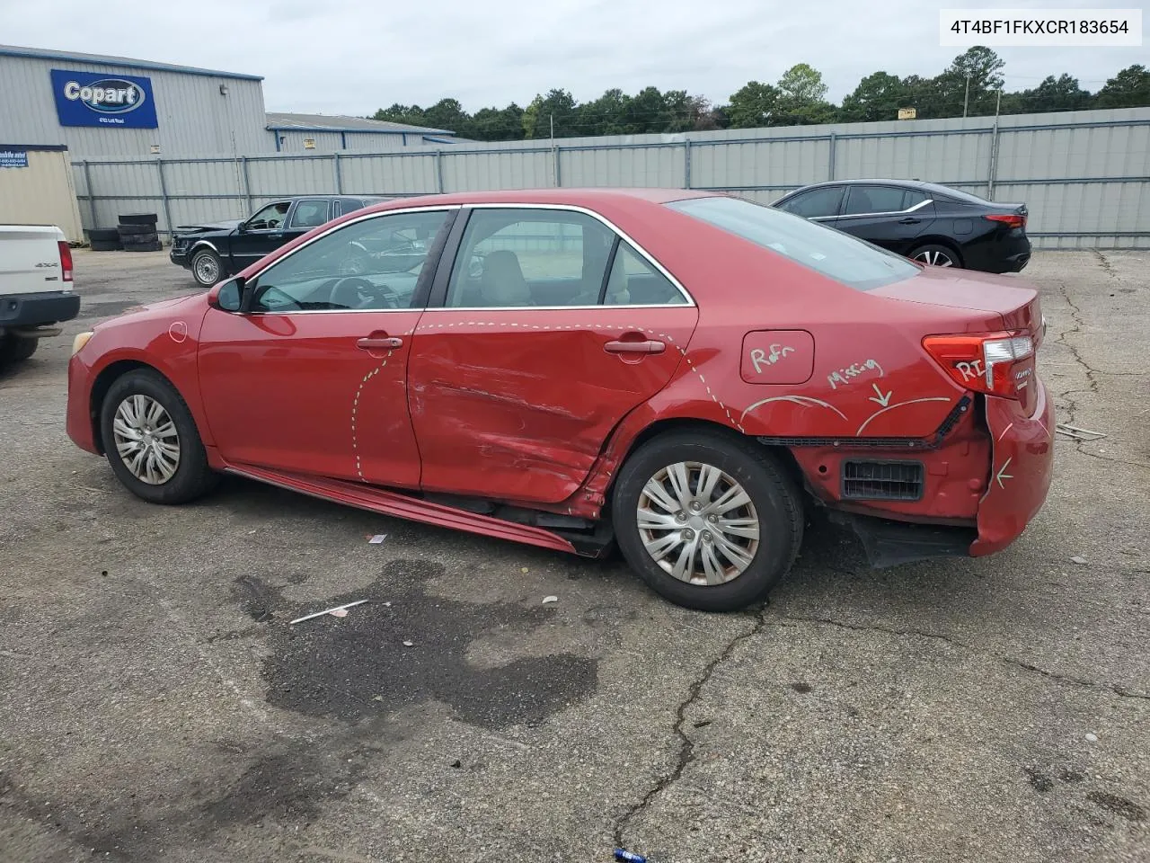 2012 Toyota Camry Base VIN: 4T4BF1FKXCR183654 Lot: 70782464