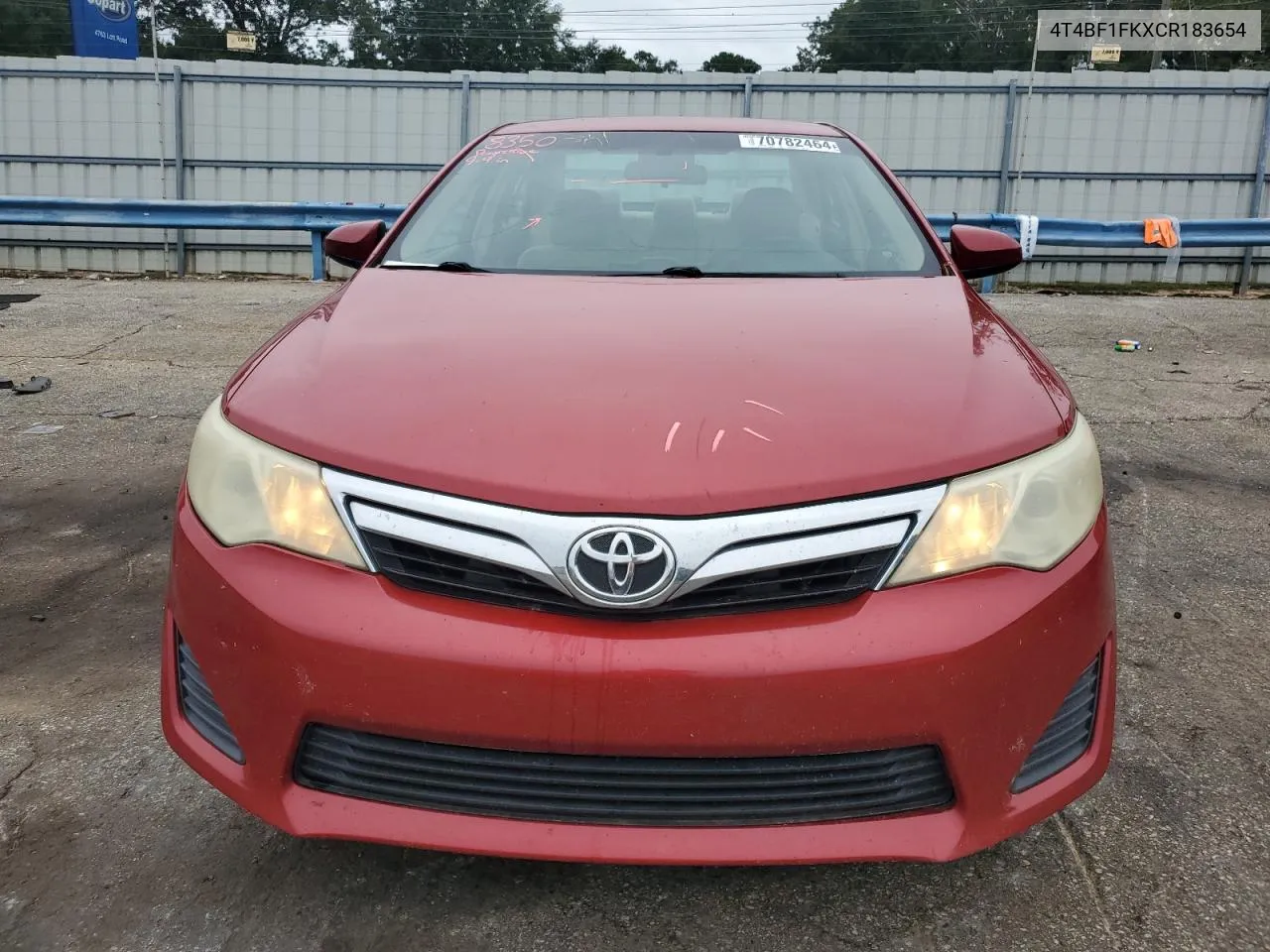 2012 Toyota Camry Base VIN: 4T4BF1FKXCR183654 Lot: 70782464