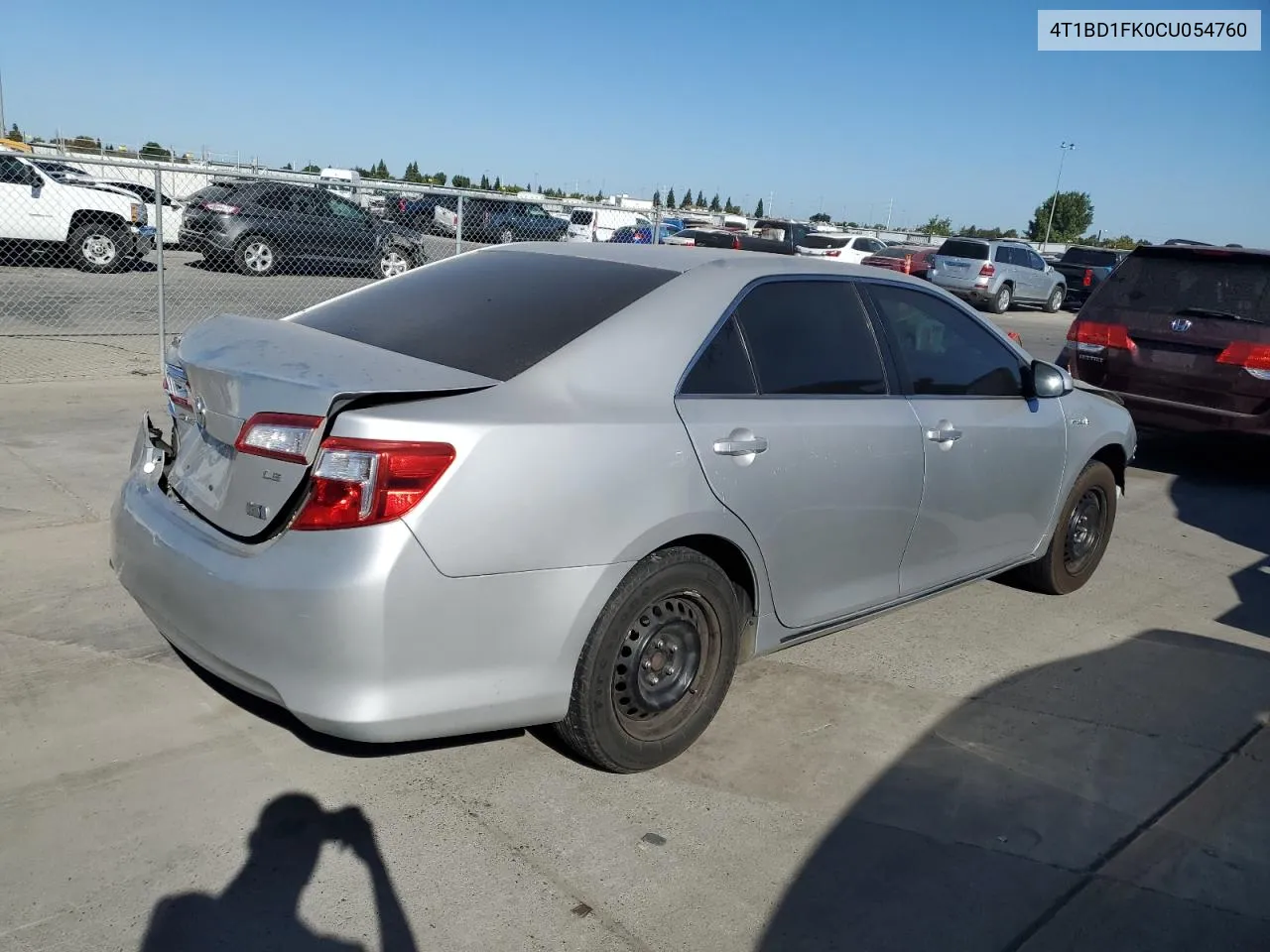 2012 Toyota Camry Hybrid VIN: 4T1BD1FK0CU054760 Lot: 71058594