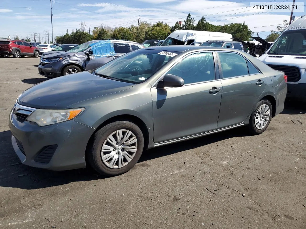 2012 Toyota Camry Base VIN: 4T4BF1FK2CR241711 Lot: 71266444