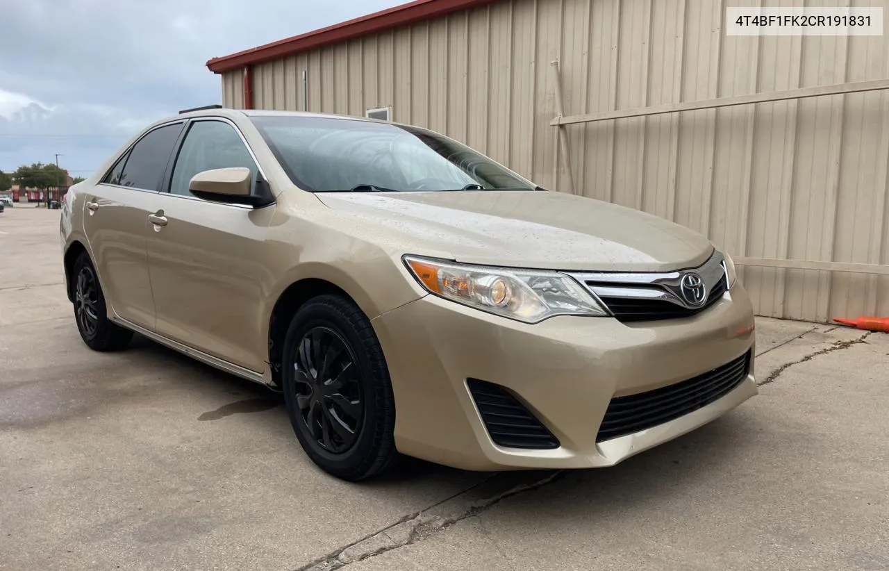 2012 Toyota Camry Base VIN: 4T4BF1FK2CR191831 Lot: 71411924