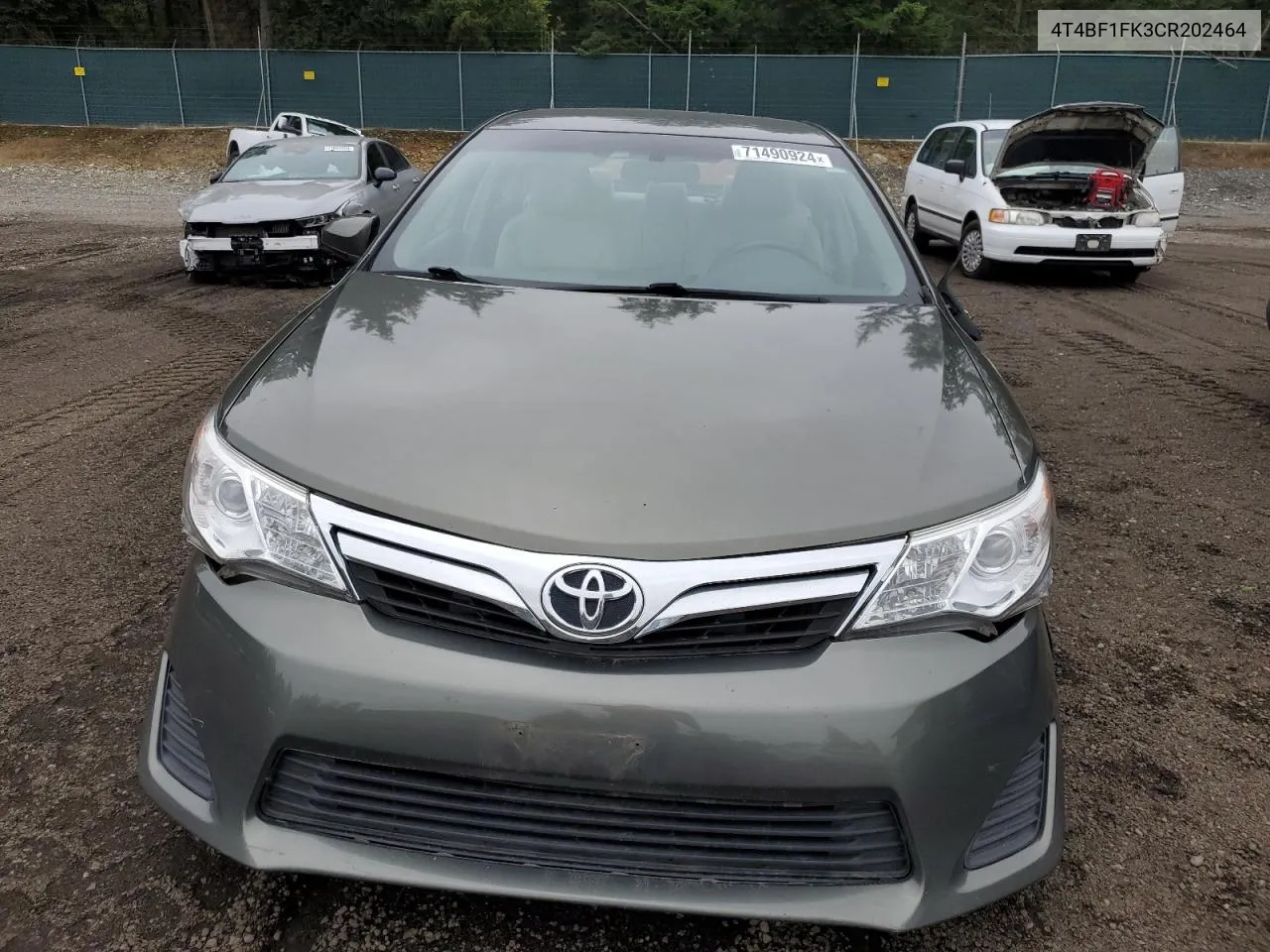 2012 Toyota Camry Base VIN: 4T4BF1FK3CR202464 Lot: 71490924