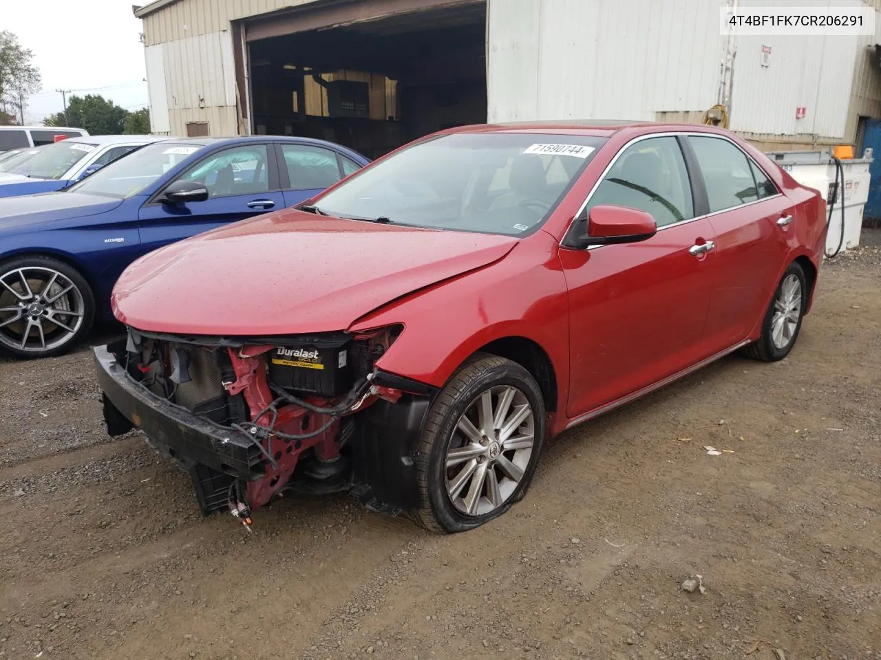 2012 Toyota Camry Base VIN: 4T4BF1FK7CR206291 Lot: 71590744