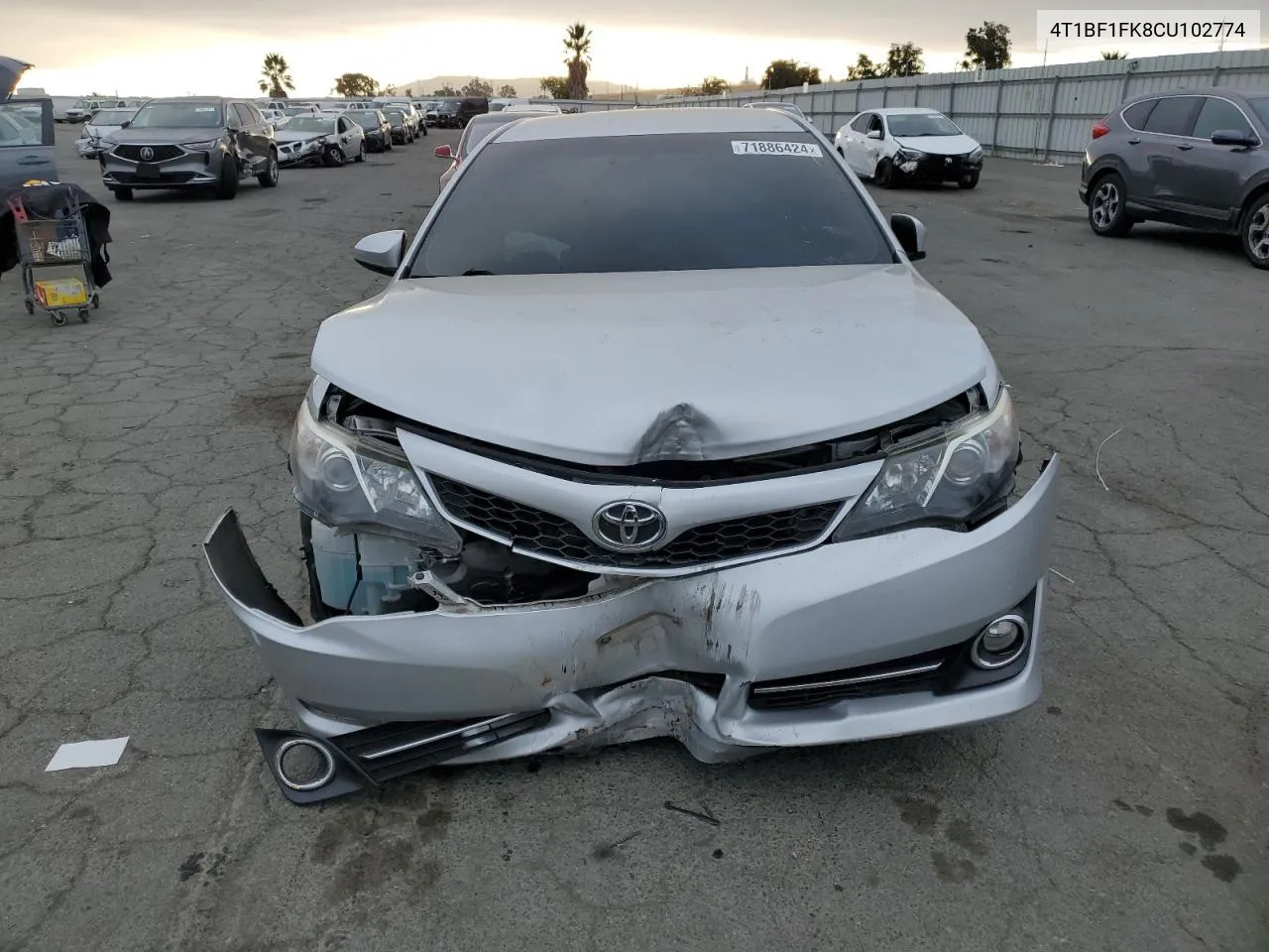 2012 Toyota Camry Base VIN: 4T1BF1FK8CU102774 Lot: 71886424