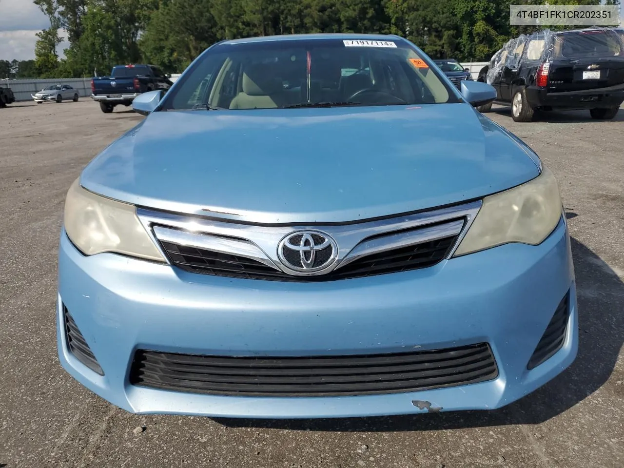 2012 Toyota Camry Base VIN: 4T4BF1FK1CR202351 Lot: 71917114