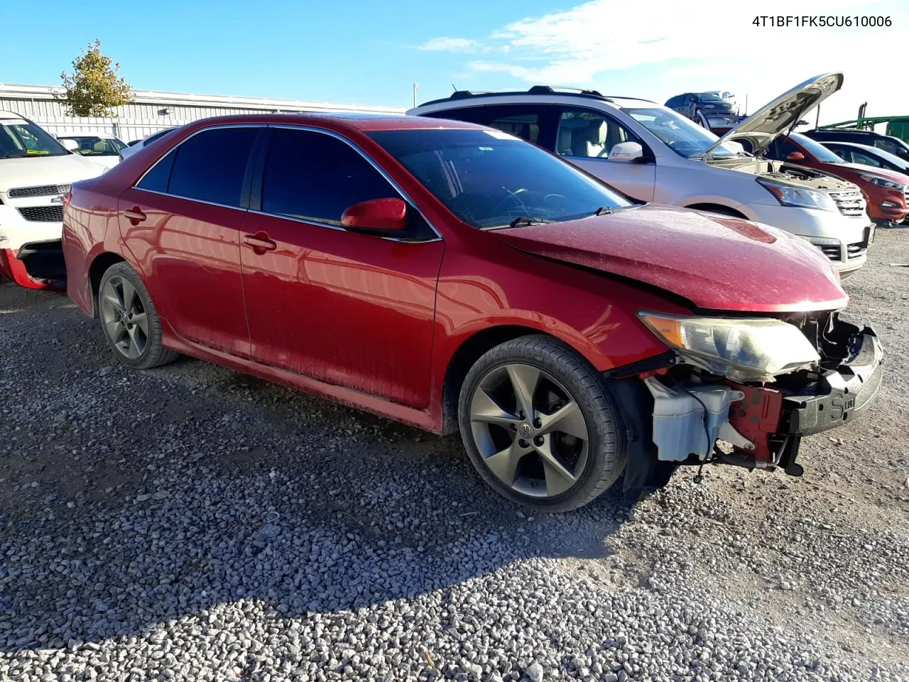 2012 Toyota Camry Base VIN: 4T1BF1FK5CU610006 Lot: 71939744