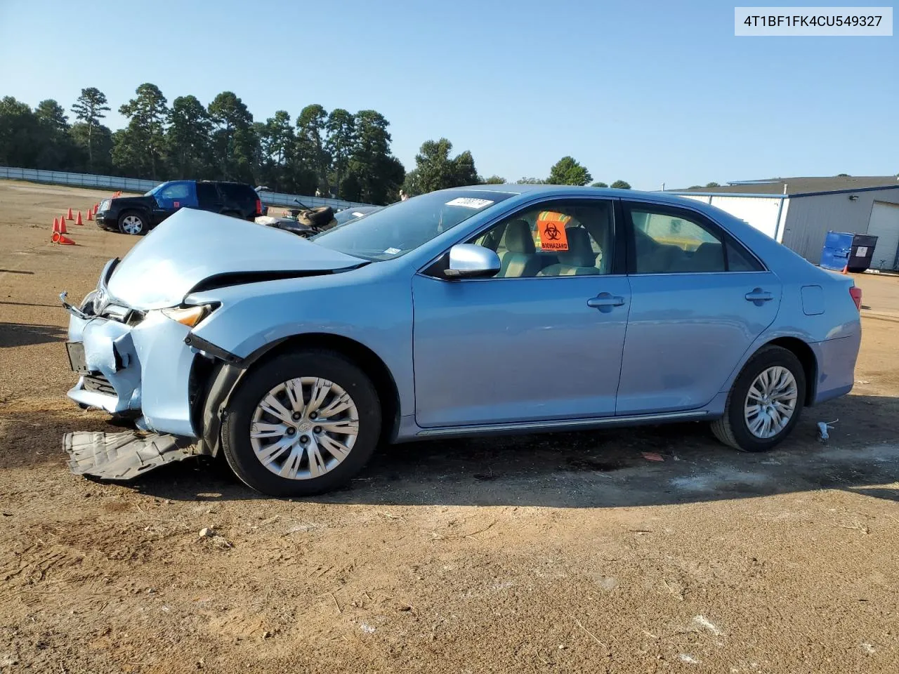 2012 Toyota Camry Base VIN: 4T1BF1FK4CU549327 Lot: 72068774