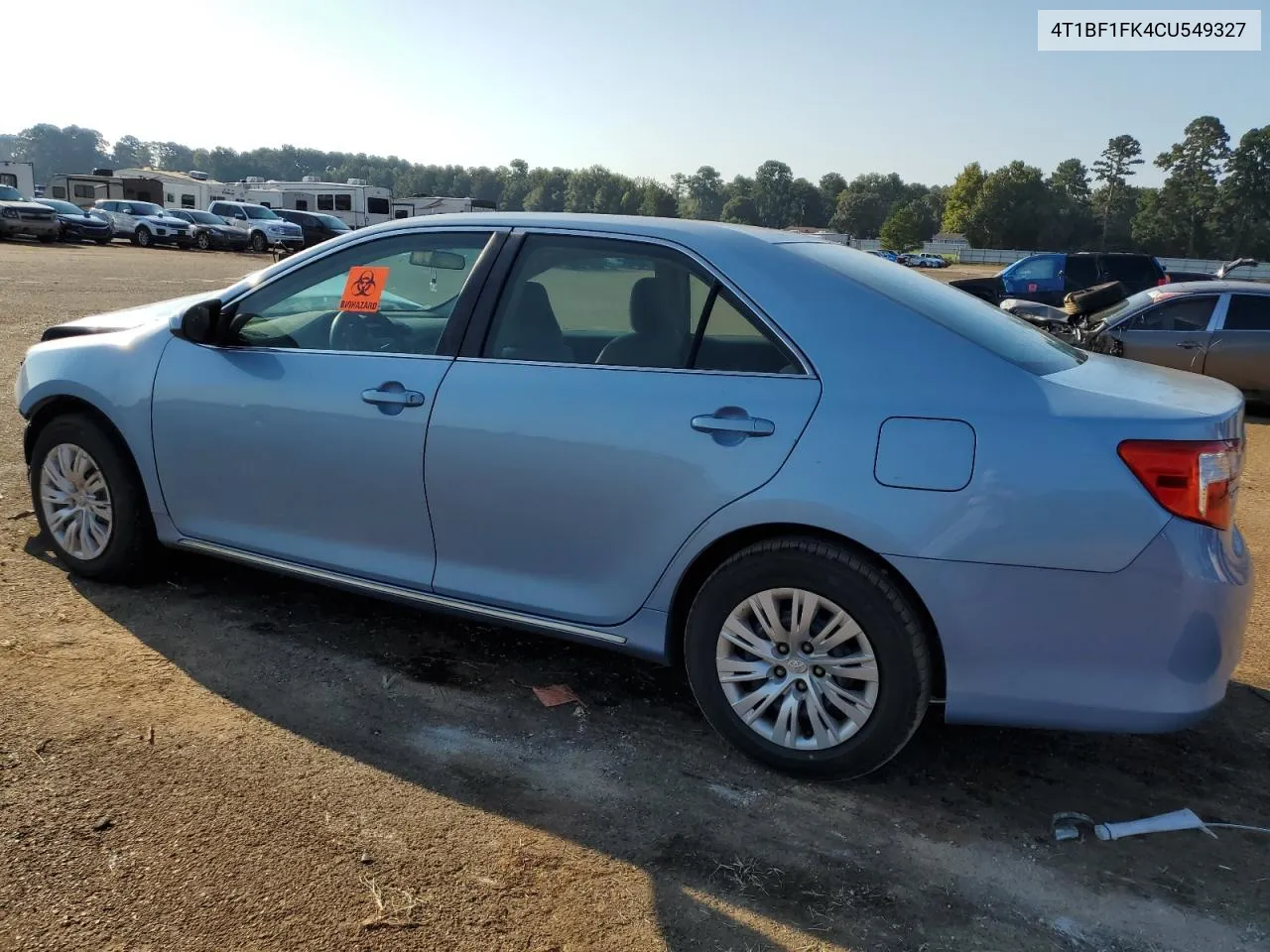 2012 Toyota Camry Base VIN: 4T1BF1FK4CU549327 Lot: 72068774