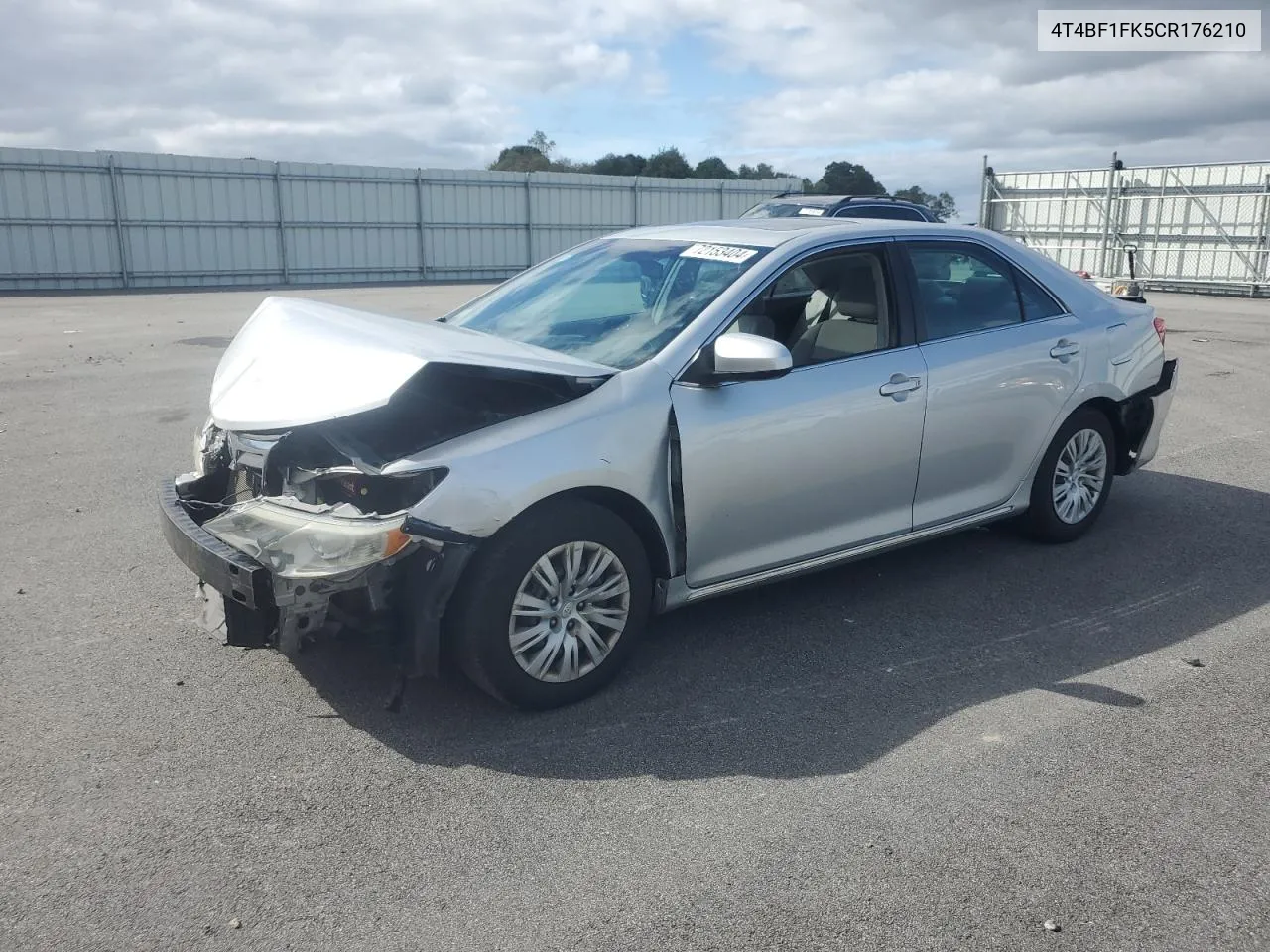 2012 Toyota Camry Base VIN: 4T4BF1FK5CR176210 Lot: 72153404