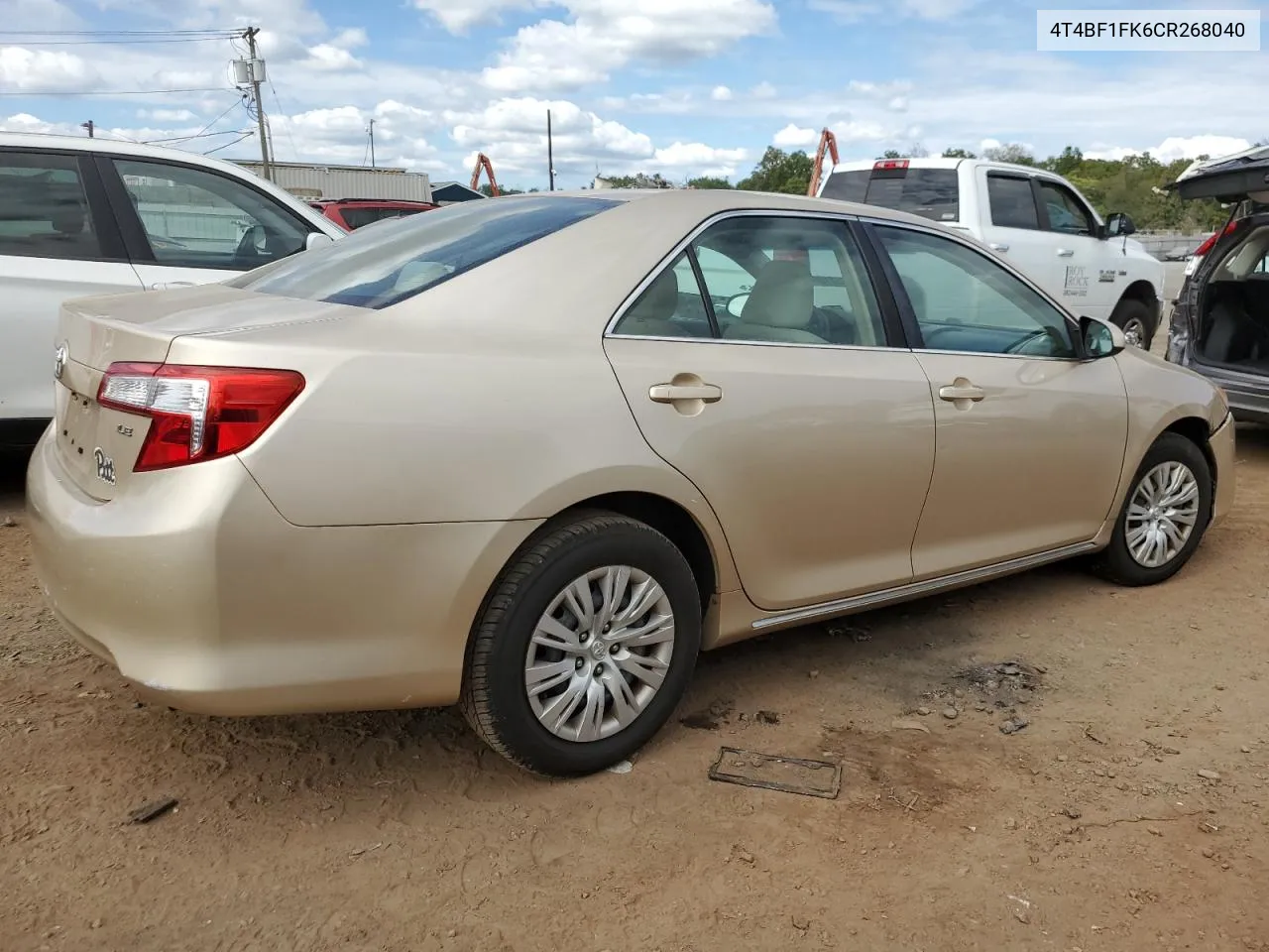 2012 Toyota Camry Base VIN: 4T4BF1FK6CR268040 Lot: 72581064