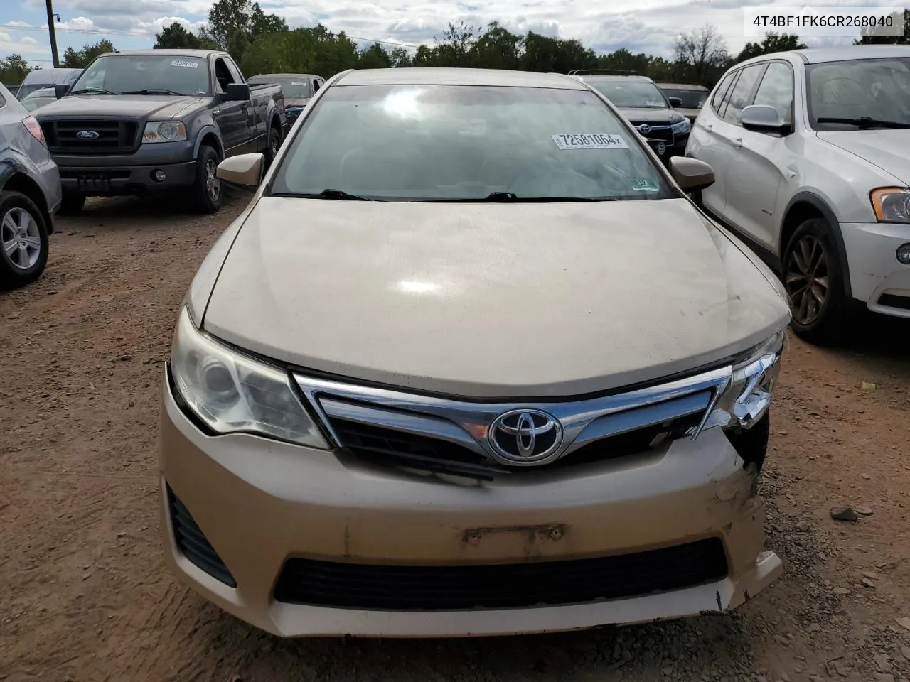 2012 Toyota Camry Base VIN: 4T4BF1FK6CR268040 Lot: 72581064