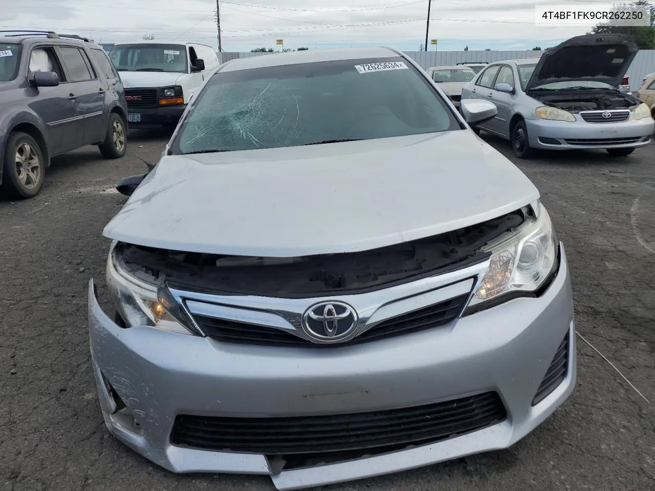 2012 Toyota Camry Base VIN: 4T4BF1FK9CR262250 Lot: 72625634