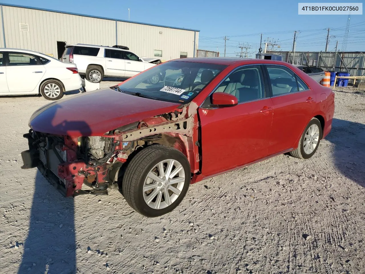 4T1BD1FK0CU027560 2012 Toyota Camry Hybrid