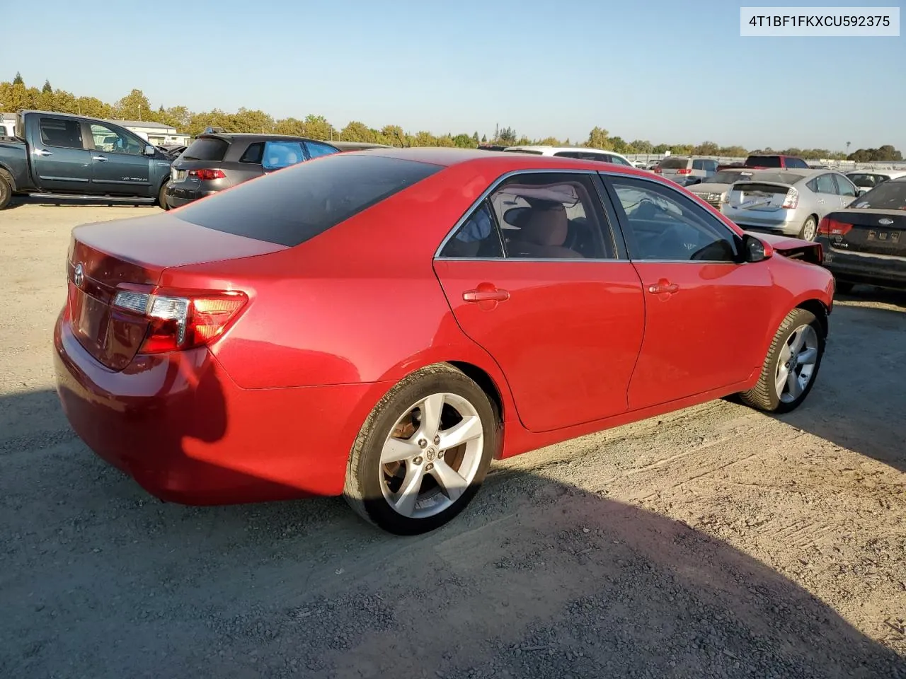 2012 Toyota Camry Base VIN: 4T1BF1FKXCU592375 Lot: 72755874