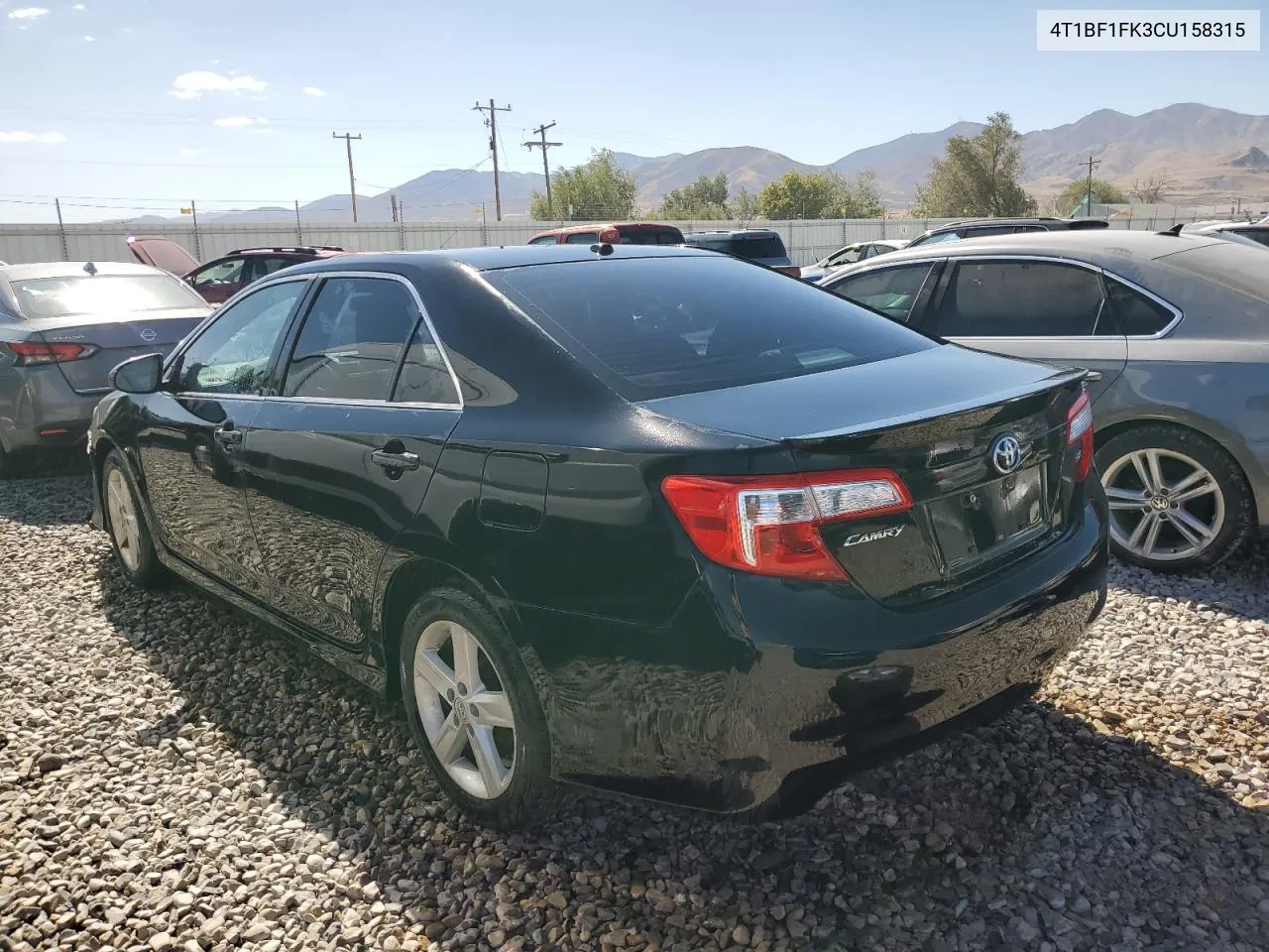 2012 Toyota Camry Base VIN: 4T1BF1FK3CU158315 Lot: 72806724