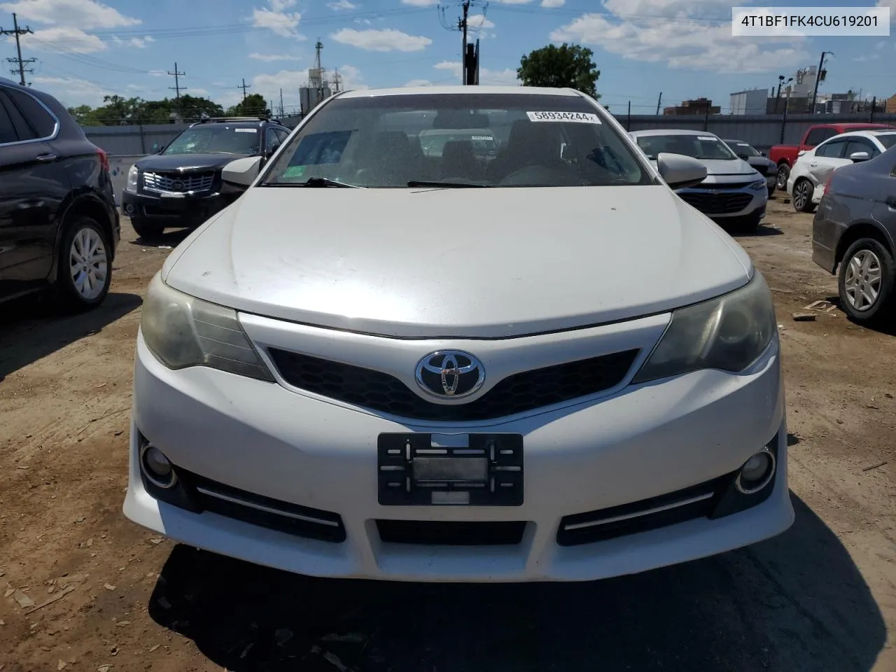 2012 Toyota Camry Base VIN: 4T1BF1FK4CU619201 Lot: 72895474