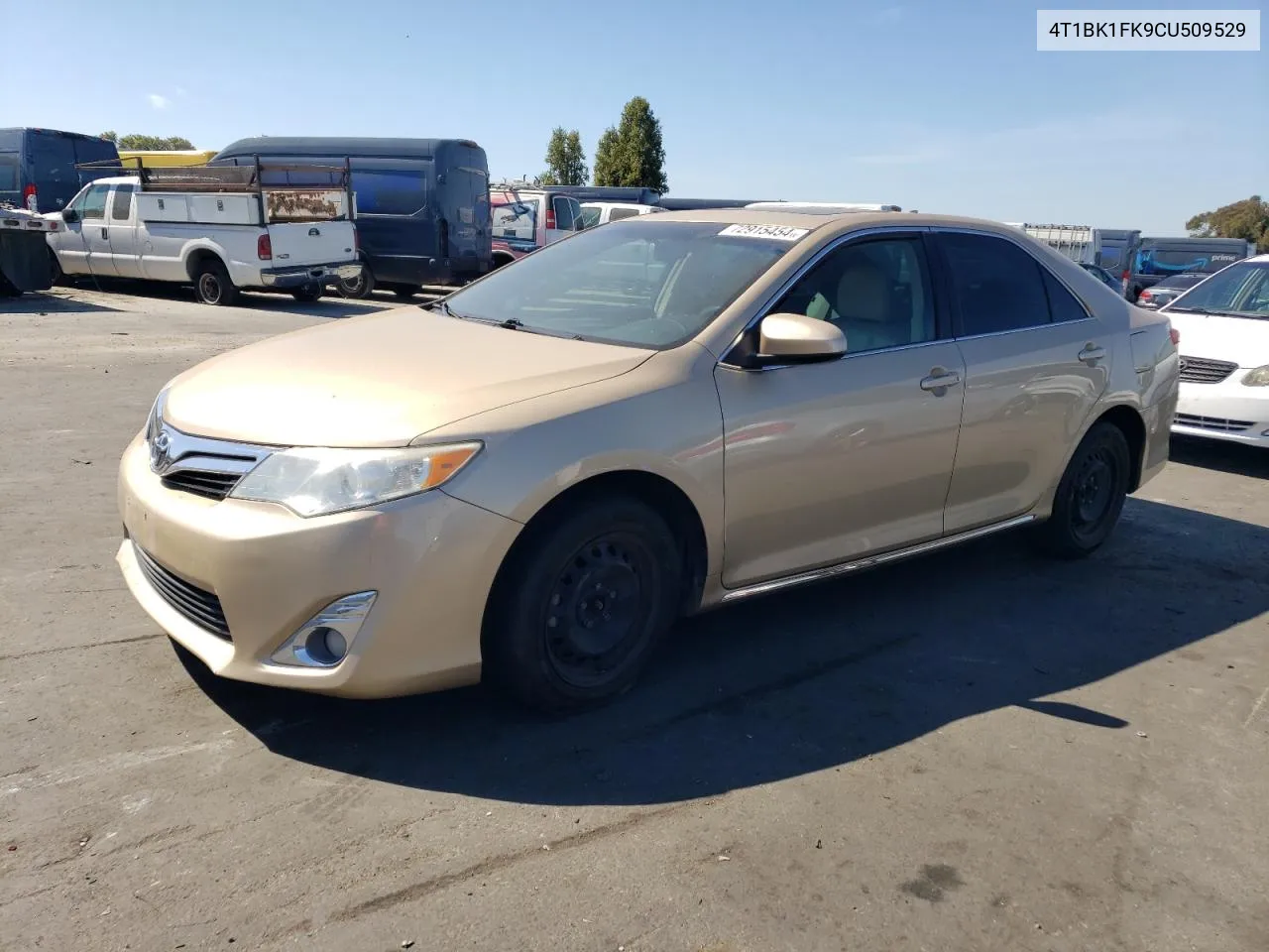 2012 Toyota Camry Se VIN: 4T1BK1FK9CU509529 Lot: 72915454